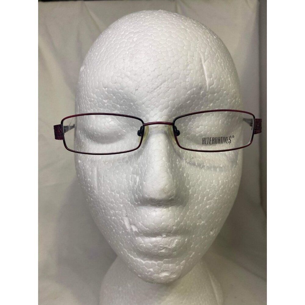 #5269 Allternatives Womens Maroon metal Eyewear Frames
